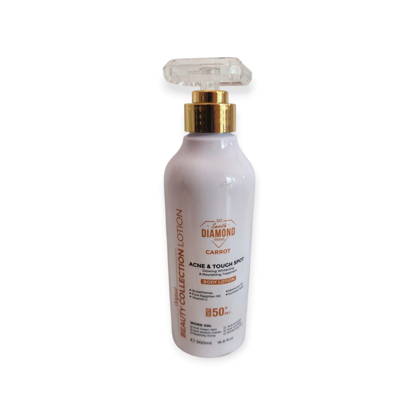 Smooth Diamond Paris Carrot Body Lotion For Acne & Tough Spot 500ML