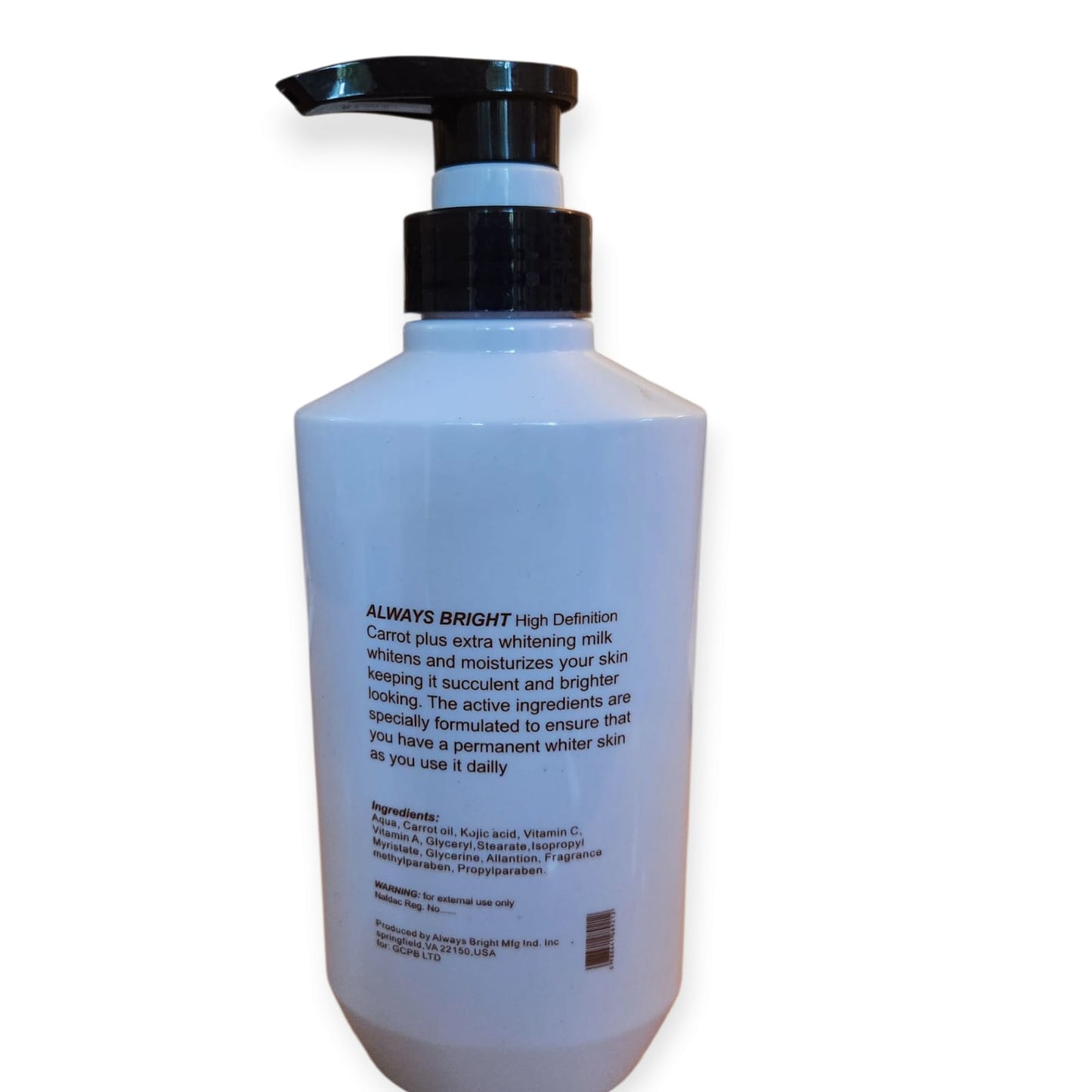 Always Bright HD Extra Whitening Milk Carrot Plus+ 400ML