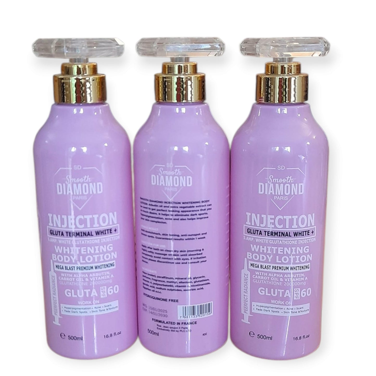 Smooth Diamond Paris Injection Gluta Terminal Whitening Body Lotion 500ML