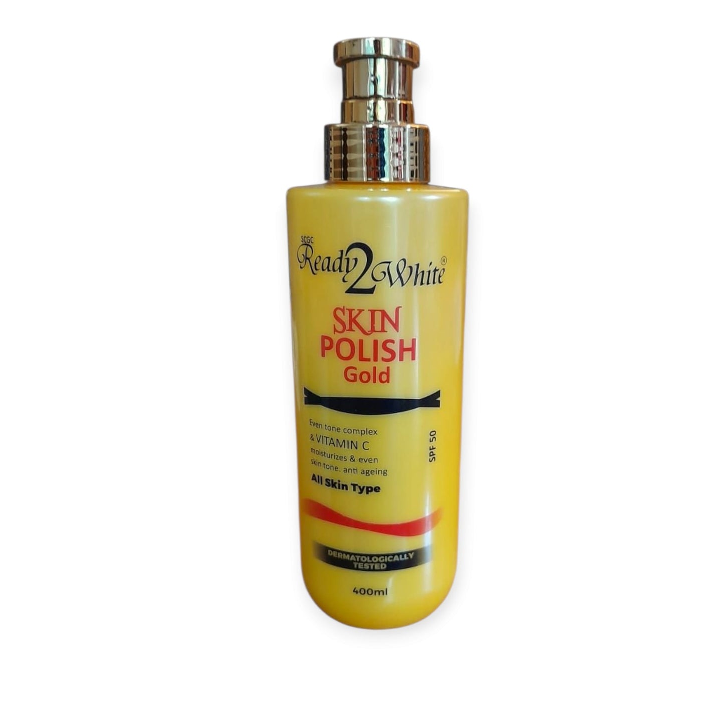 Ready2White Skin Polish Gold Body Lotion SPF50, 400ML