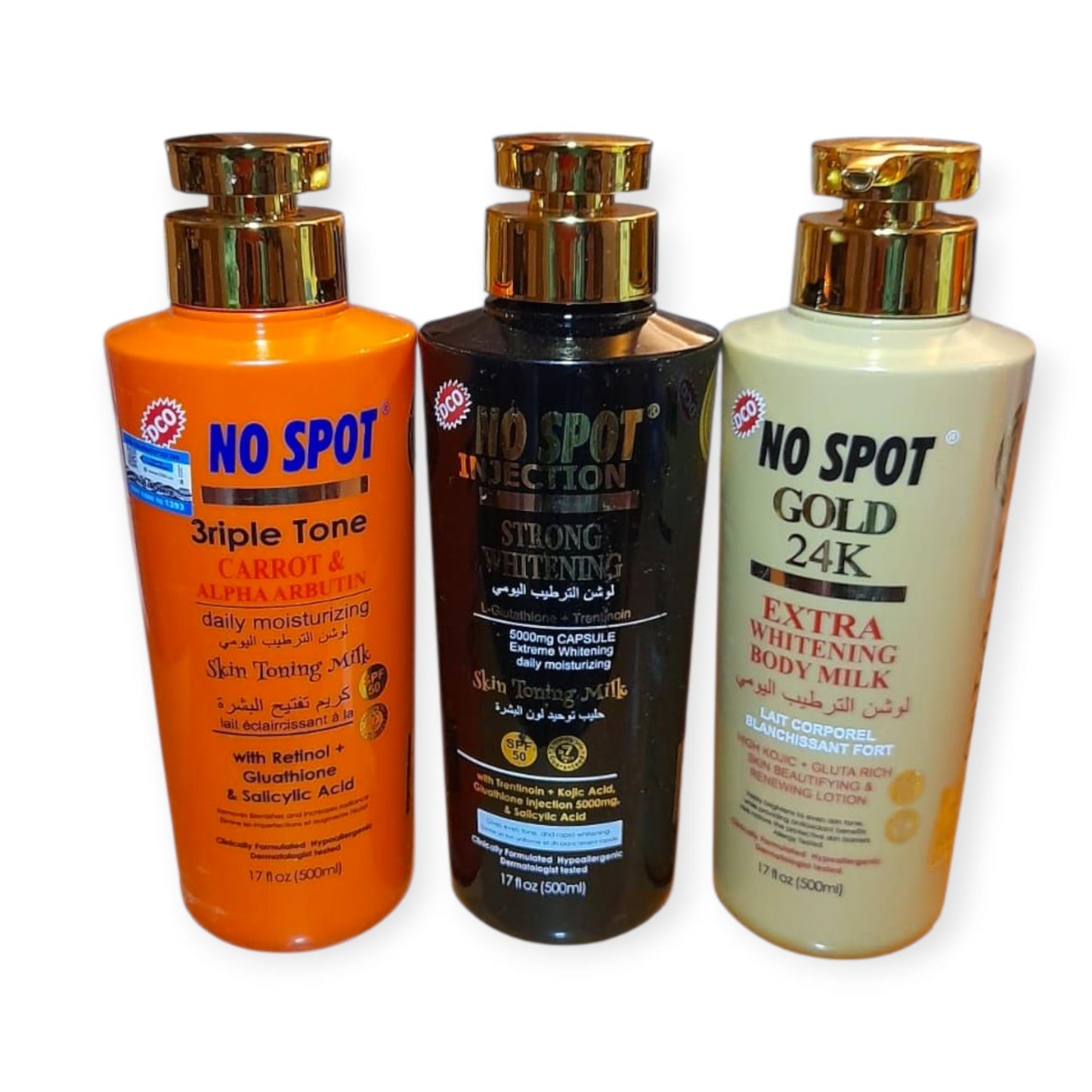 No Spot 3riple Tone Carrot & Alpha Arbutin Skin Toning Milk 500ML