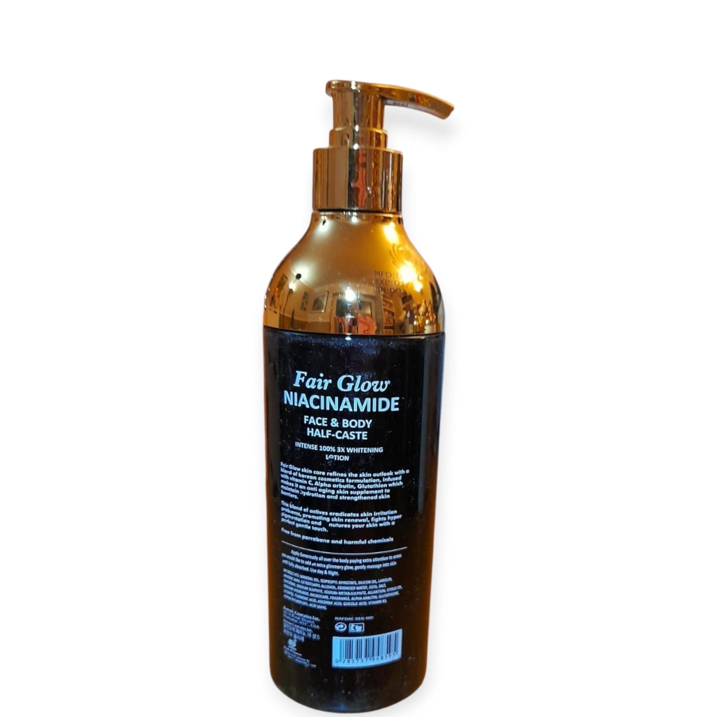 Fair Glow Niacinamide Face & Body Intense Brightening Lotion. SPF50+, 500ML