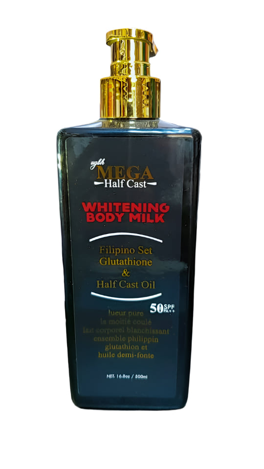 MEGA HALFCAST WHITENING BODY MILK WITH GLUTATHIONE 500ML