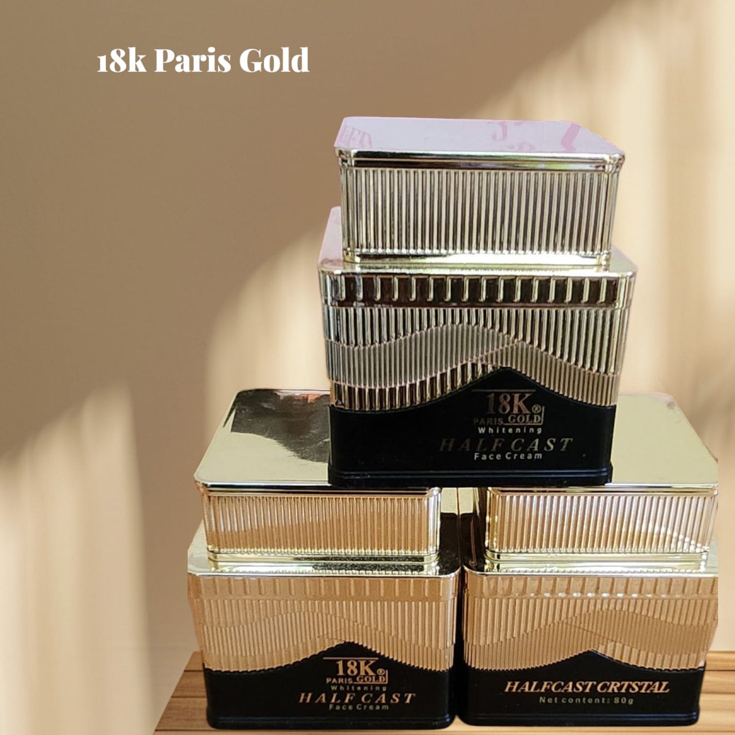 18K Paris Gold Half Cast Face Cream (Black)