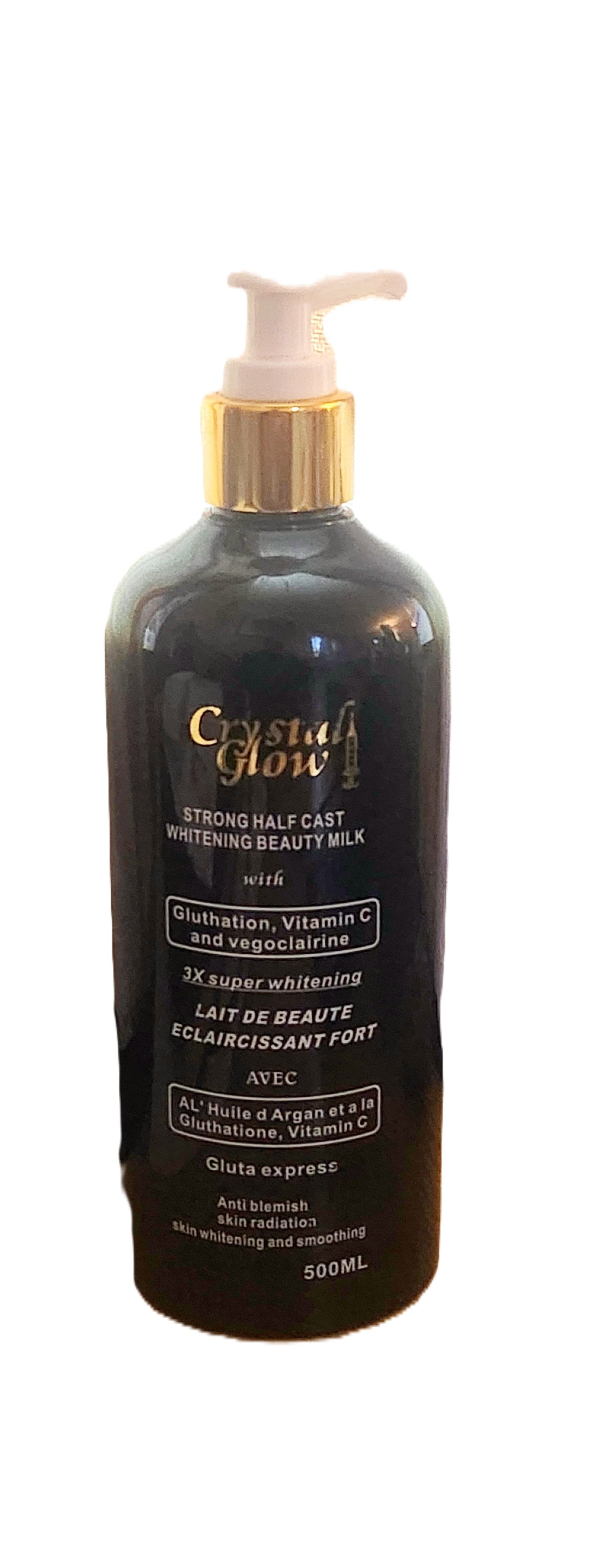 Crystal Glow Whitening Body Milk, (Black) 500ML