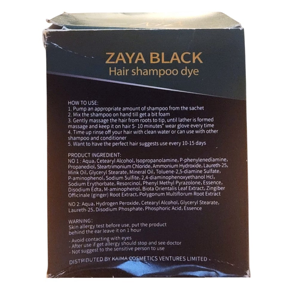 Zaya Black Hair Shampoo Dye