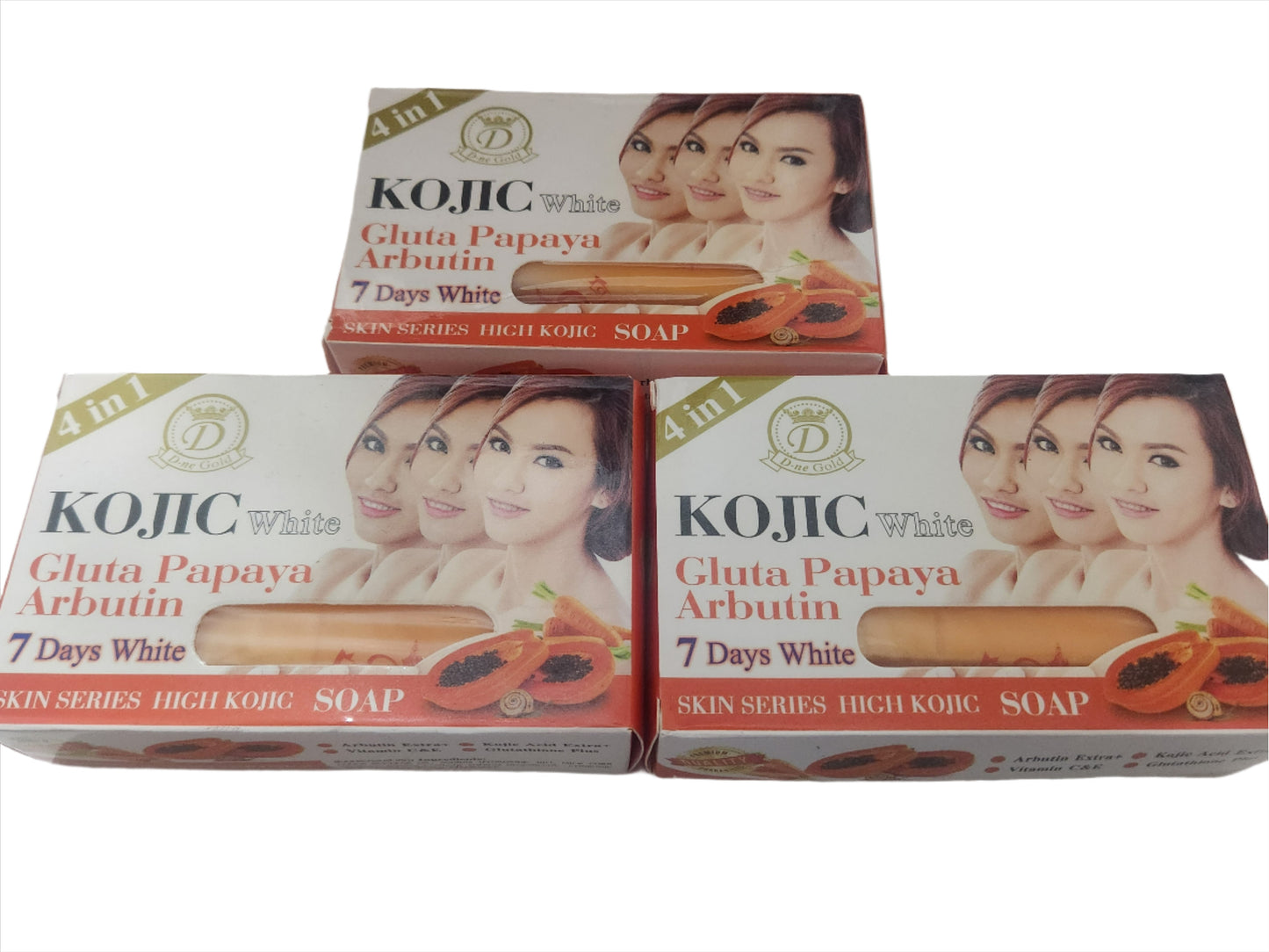 Kojic White Soap  Gluta Papaya Arbutin