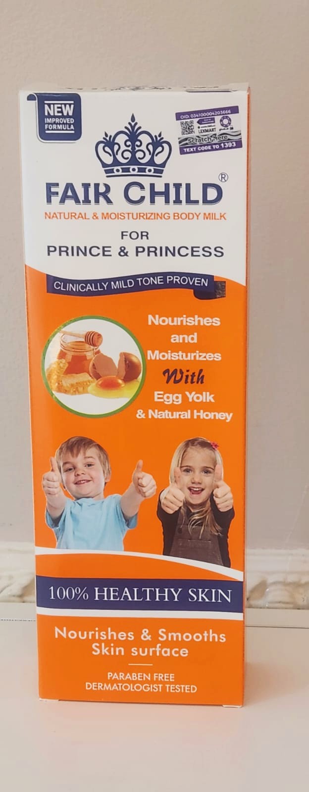 Fair Child Natural & Moisturizing Body Milk with Egg Yolk & Natural Honey