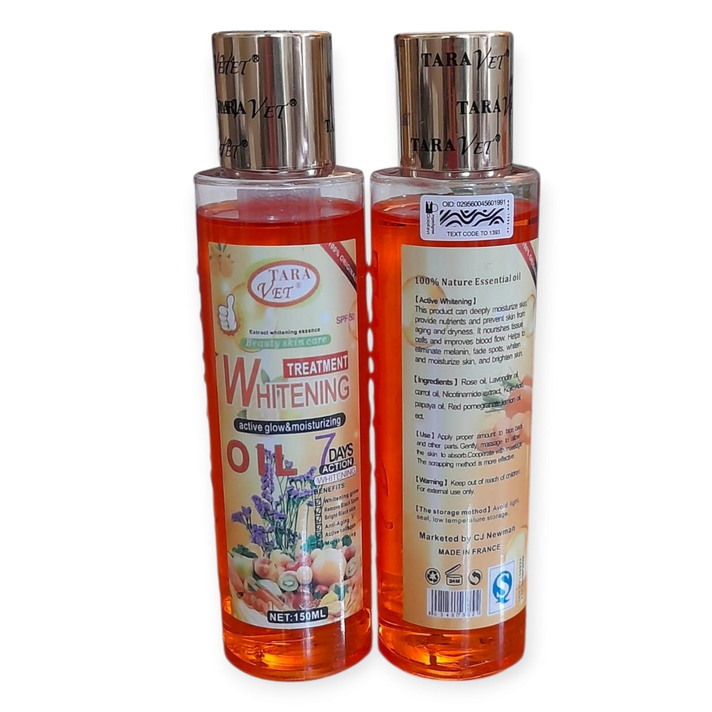 Tara Vet Treatment Whitening Active Glow & Moisturising Oil.