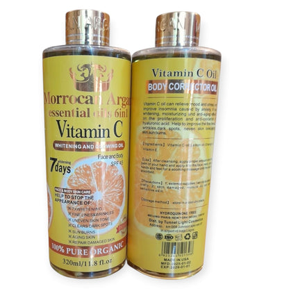 Morrocan Argan Essential Body Oils 6in1 Vitamin C 320ML