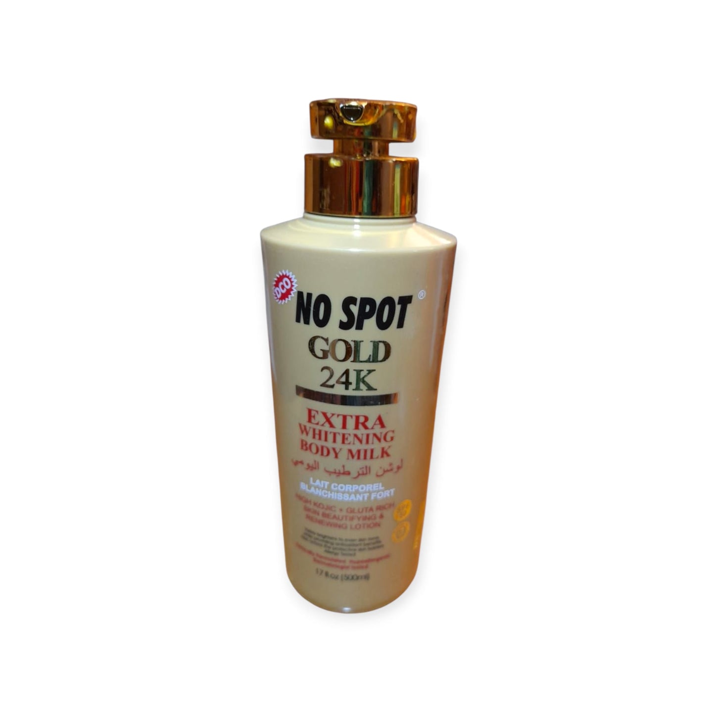 No Spot Gold 24K Extra Whitening Body Milk.