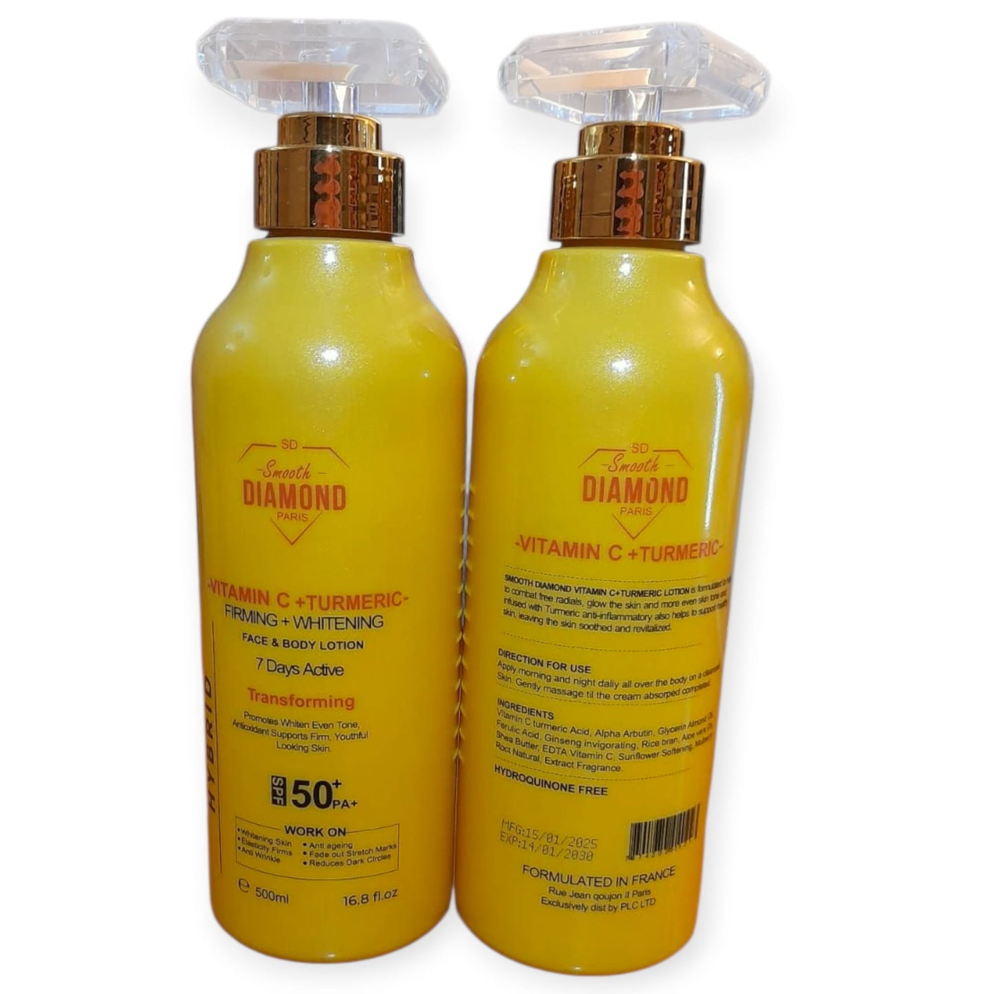Smooth Diamond Paris Vitamin C + Turmeric  Body Lotion 500ML