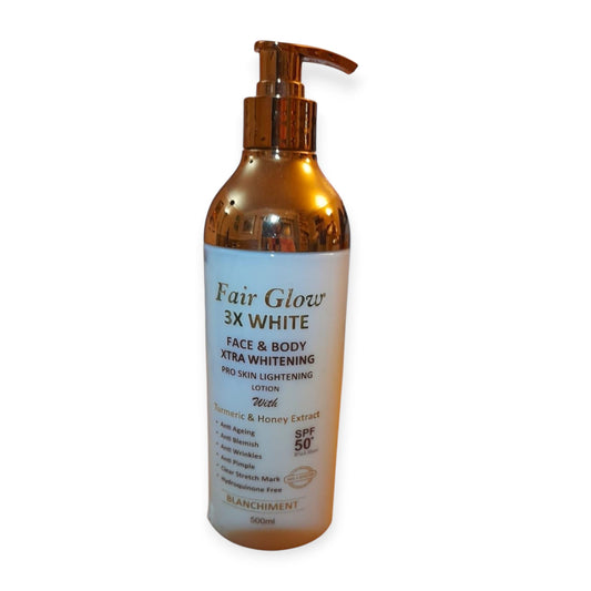 Fair Glow 3X White Face & Body Xtra Whitening Lotion,SPF50+, 500ML  Preferences 