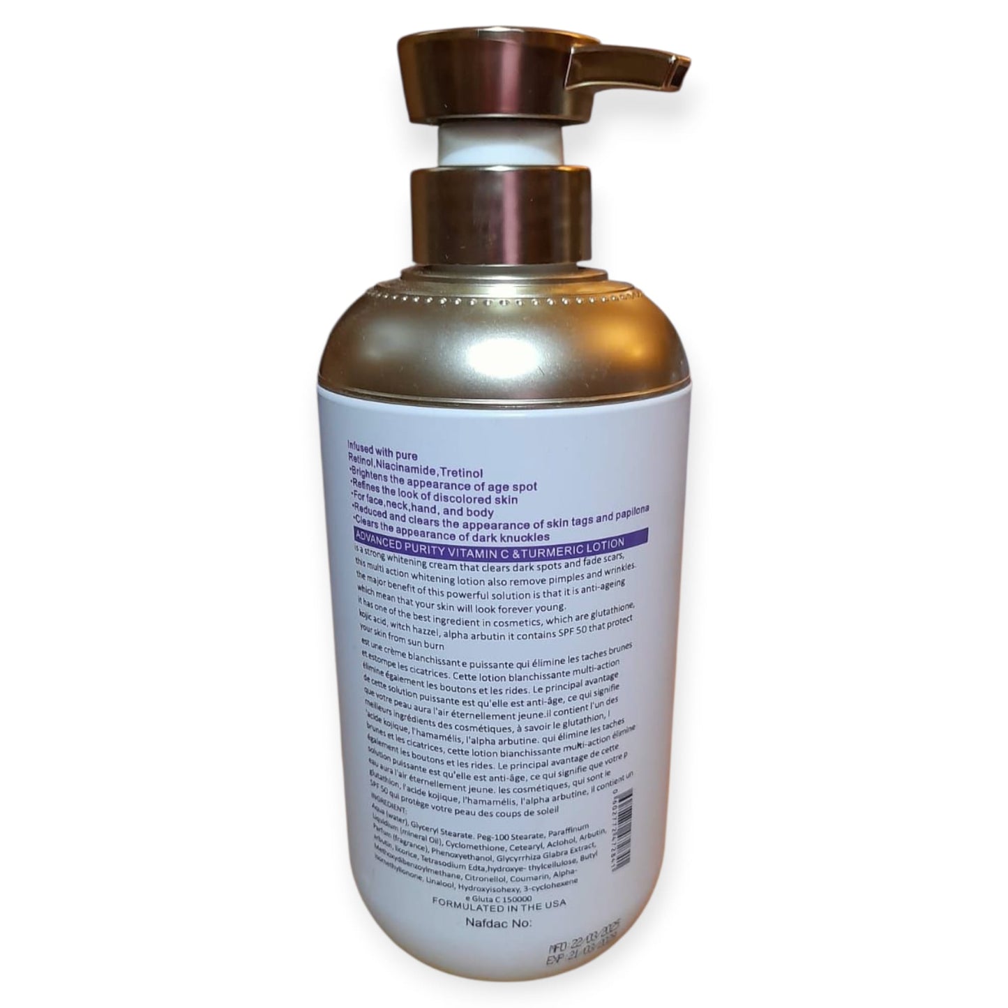 ADVANCED PURITY – Vitamin C & Turmeric Advanced Brightening Lotion (SPF 75++) 500ML