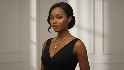 Puffy Heart & 6mm Ball Chain 16 Inches Necklace