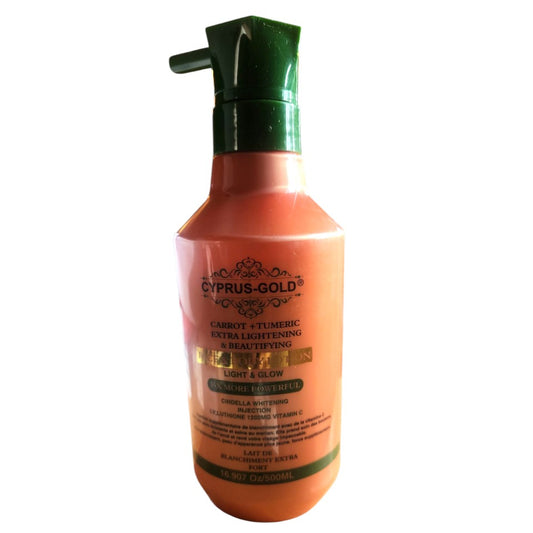 Cyprus-Gold Carrot + Turmeric Extra Lightening & Beautifying Face & Body Lotion