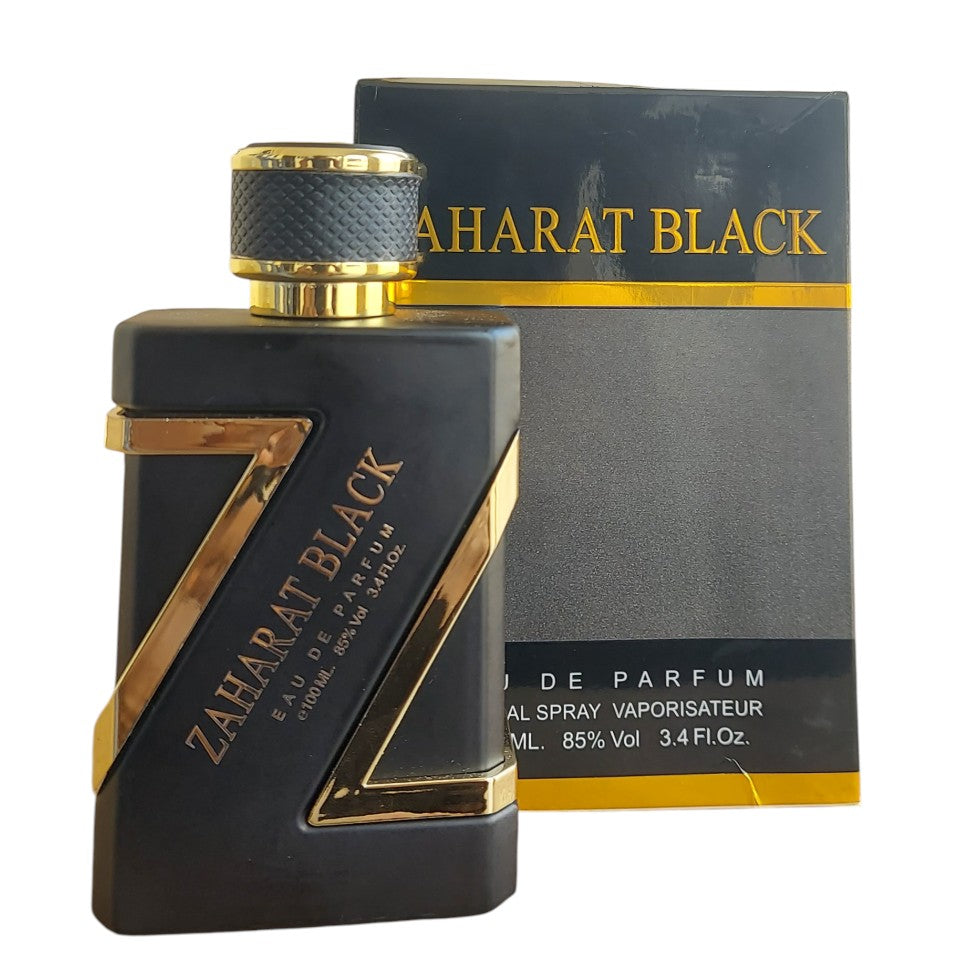 Zaharat Black Eau De Parfum natural spray 100ml bottle