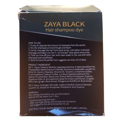 Zaya Black Hair Shampoo Dye